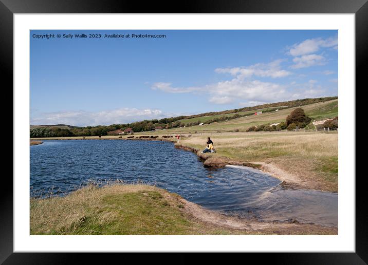 River Cuckmere at Exceat Framed Mounted Print by Sally Wallis
