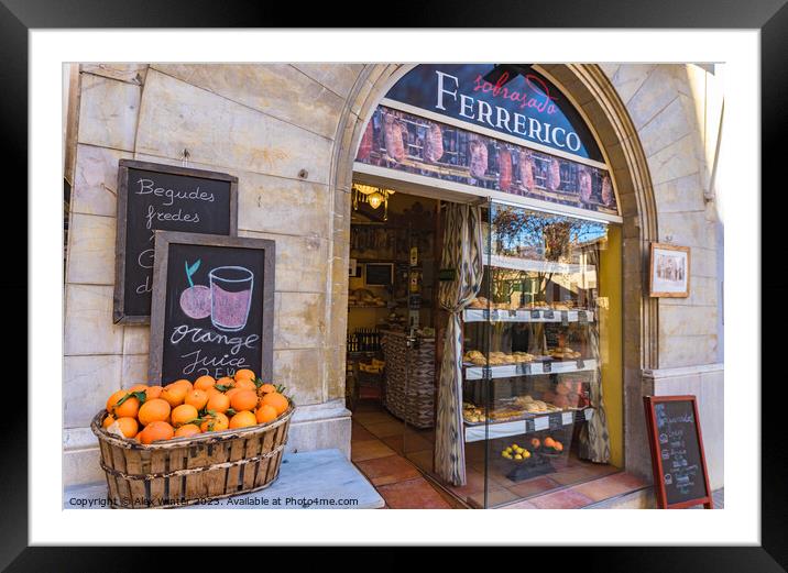 Traditional gourmet food store Majorca, Spain Framed Mounted Print by Alex Winter