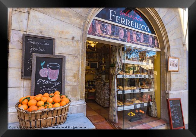 Traditional gourmet food store Majorca, Spain Framed Print by Alex Winter