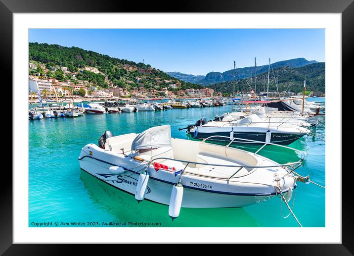 Port de Soller, Mallorca Spain Framed Mounted Print by Alex Winter
