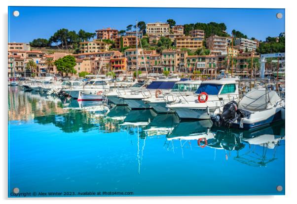 Port de Soller, Mallorca Spain Acrylic by Alex Winter