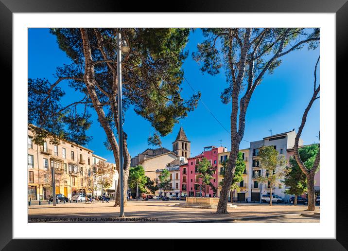 Old town of Palma de Mallorca Framed Mounted Print by Alex Winter