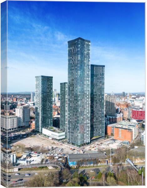 Manchester Skyscrapers Canvas Print by Apollo Aerial Photography