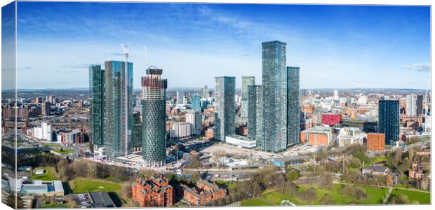 Manchester Skyline Canvas Print by Apollo Aerial Photography