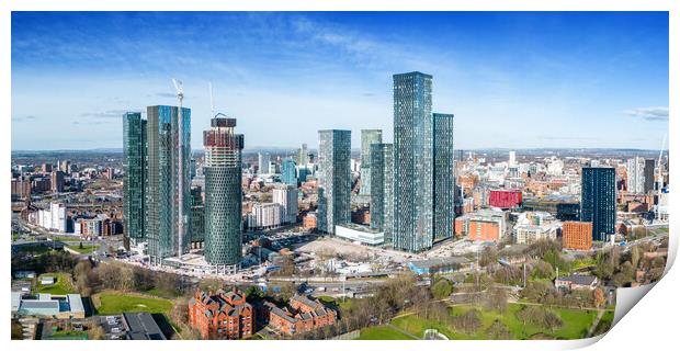 Manchester Skyline Print by Apollo Aerial Photography