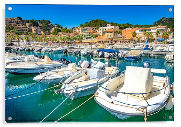 Port de Soller on Mallorca  Acrylic by Alex Winter