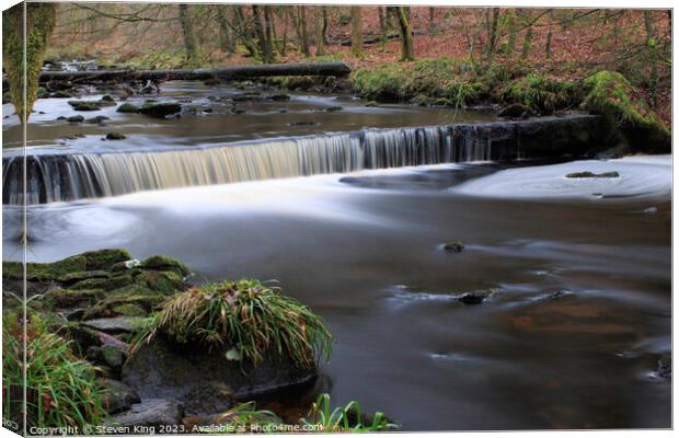 Serene Whirlpool at Hardcastle Craggs Canvas Print by Steven King