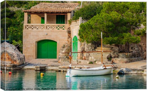 Old fishing village Cala Figuera at Santanyi Canvas Print by Alex Winter