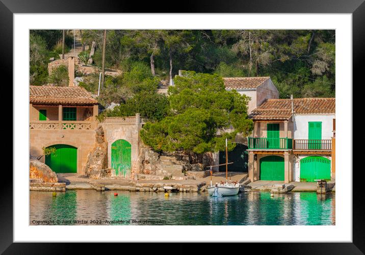 fishing village Cala Figuera at Santanyi Framed Mounted Print by Alex Winter