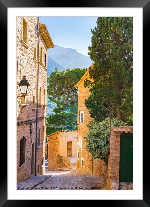 Old village of Fornalutx on Majorca Framed Mounted Print by Alex Winter