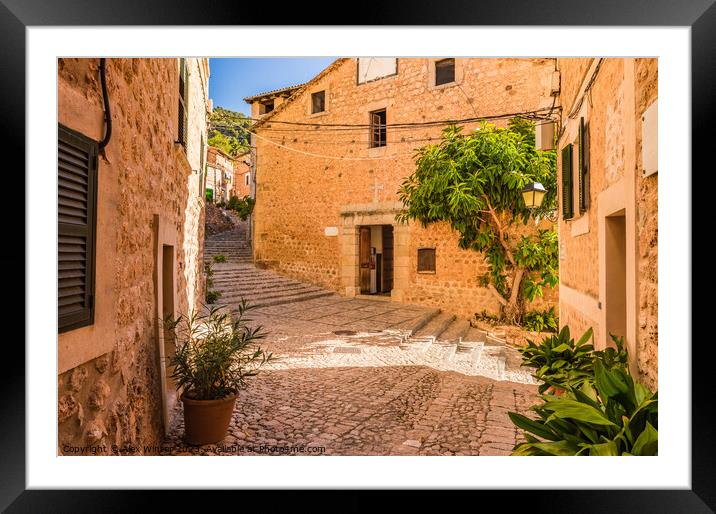 Spain, Mallorca, Fornalutx Framed Mounted Print by Alex Winter