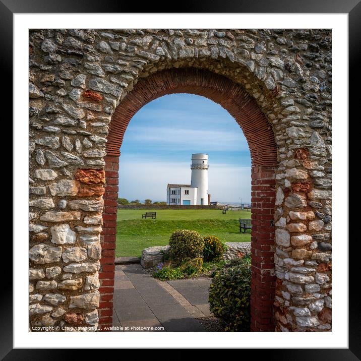 Hunstanton Lighthouse Framed Mounted Print by Craig Yates
