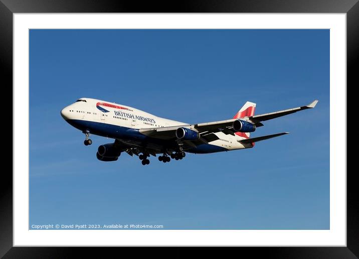 British Airways Boeing 747-436      Framed Mounted Print by David Pyatt