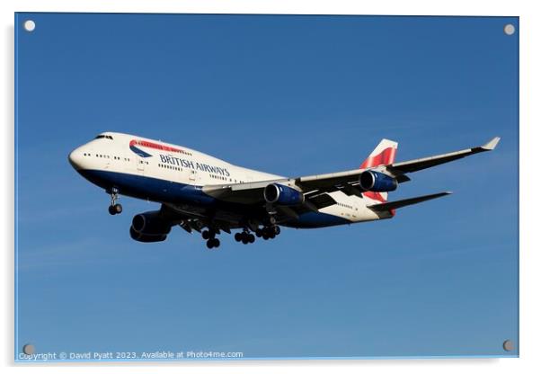 British Airways Boeing 747-436      Acrylic by David Pyatt