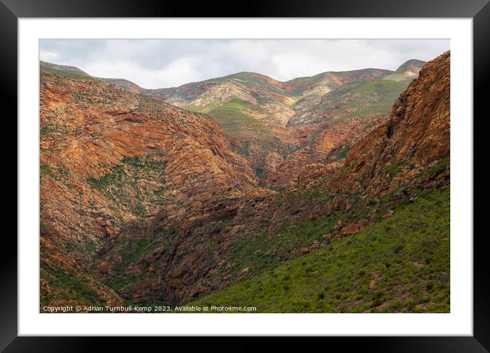 Cape fold mountains from Huisrivier Pass Framed Mounted Print by Adrian Turnbull-Kemp