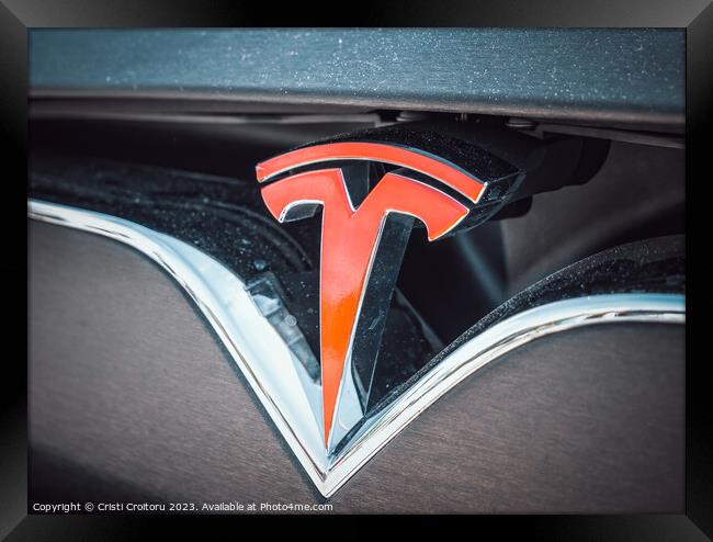  Tesla car. Framed Print by Cristi Croitoru