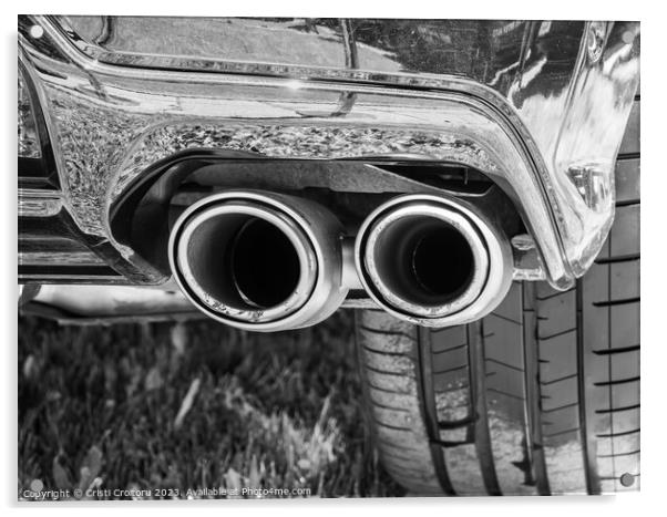 Double exhaust pipe Acrylic by Cristi Croitoru