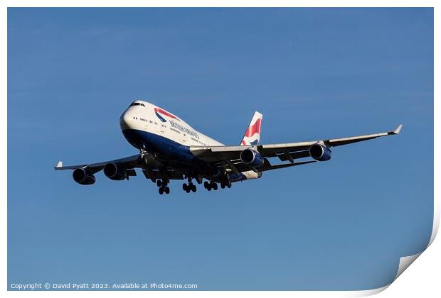 British Airways Boeing 747-436     Print by David Pyatt