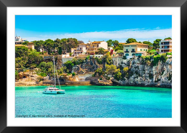 Seaside of Porto Cristo on Mallorca Framed Mounted Print by Alex Winter