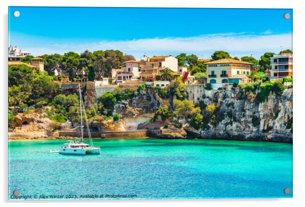 Seaside of Porto Cristo on Mallorca Acrylic by Alex Winter