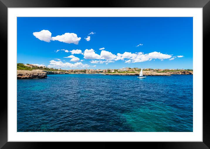 Porto Cristo, seaside on Majorca Framed Mounted Print by Alex Winter