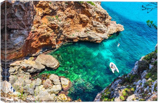 Serenity on the Turquoise Bay Canvas Print by Alex Winter