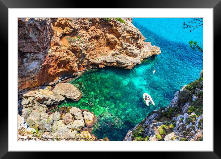 Serenity on the Turquoise Bay Framed Mounted Print by Alex Winter