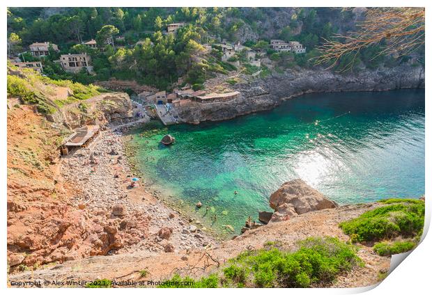 Coast beach Cala Deia on Majorca Print by Alex Winter