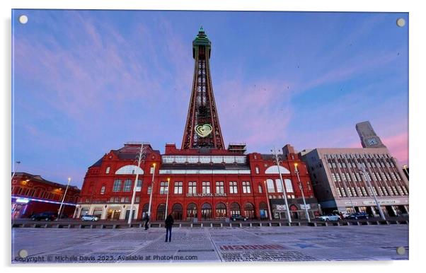 Blackpool Tower Headland Acrylic by Michele Davis
