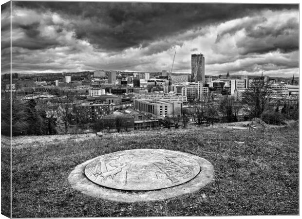 Sheffield City Centre from Cholera Monument  Canvas Print by Darren Galpin