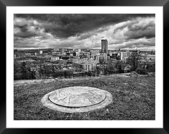 Sheffield City Centre from Cholera Monument  Framed Mounted Print by Darren Galpin