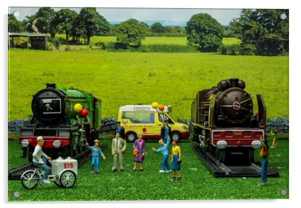 Legends of Steam Acrylic by Steve Purnell