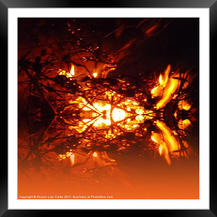 Firestorm Framed Mounted Print by Sharon Lisa Clarke