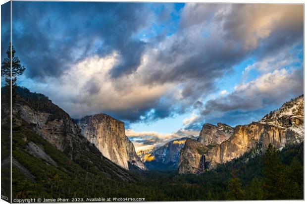 Clouds and Tunnel View Canvas Print by Jamie Pham