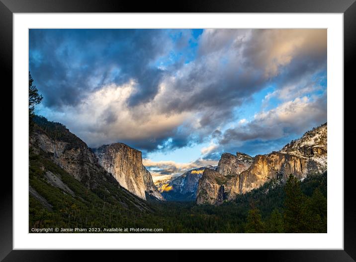 Clouds and Tunnel View Framed Mounted Print by Jamie Pham
