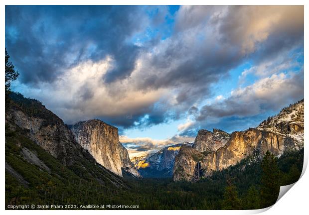 Clouds and Tunnel View Print by Jamie Pham