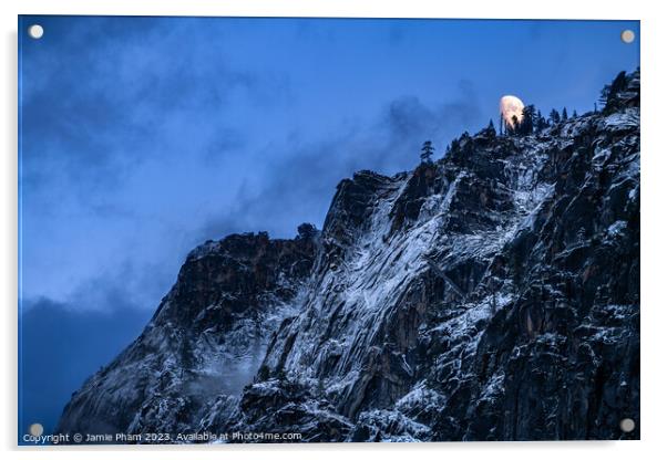 Yosemite Moonrise Acrylic by Jamie Pham