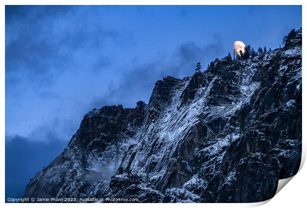 Yosemite Moonrise Print by Jamie Pham