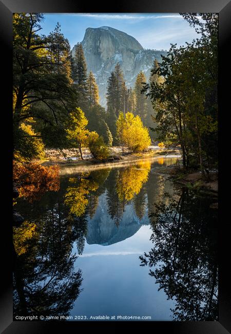 Half Dome and Gold Framed Print by Jamie Pham