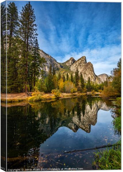 Three Brothers Reflection Canvas Print by Jamie Pham