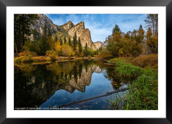 Three Brothers View Framed Mounted Print by Jamie Pham