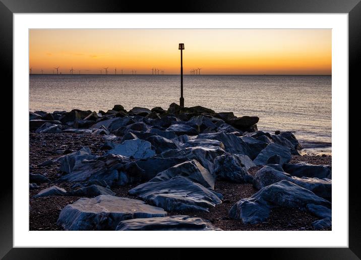 Withernsea Sunrise Framed Mounted Print by Steve Smith