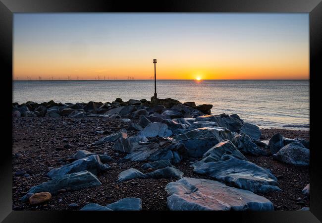 Withernsea Sunrise Framed Print by Steve Smith