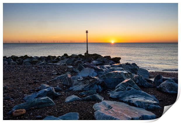 Withernsea Sunrise Print by Steve Smith