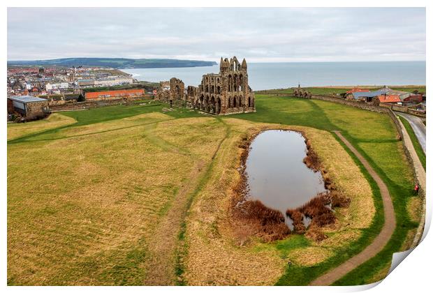 Whitby Abbey Print by Steve Smith