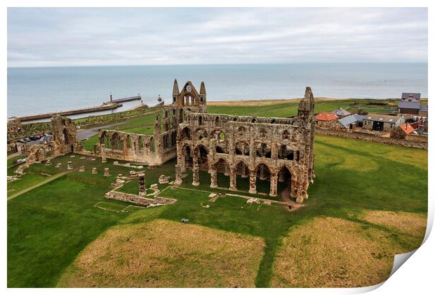 Whitby Abbey Print by Steve Smith