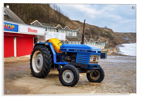 The Filey Tractor Acrylic by Steve Smith