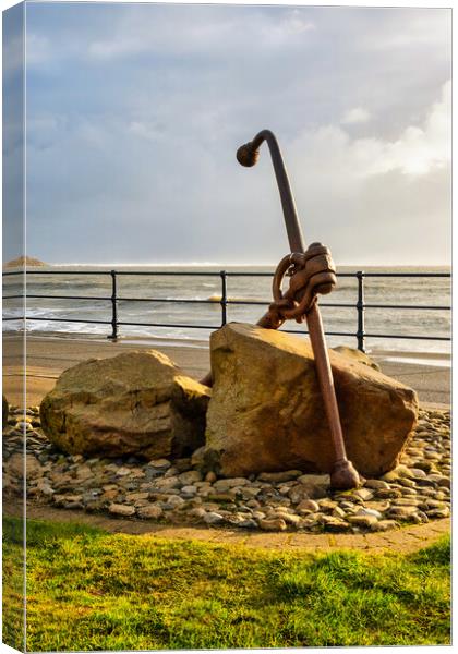 The Filey Anchor Canvas Print by Steve Smith