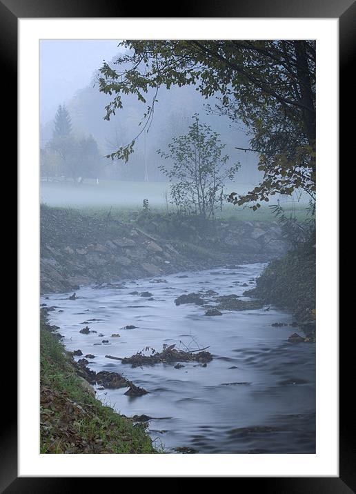 Autumn mist Framed Mounted Print by Ian Middleton