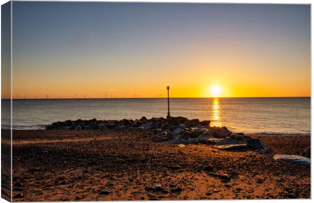 Withernsea Sunrise Canvas Print by Steve Smith